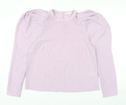 Womens UK Size M H&M Purple Basic Blouse