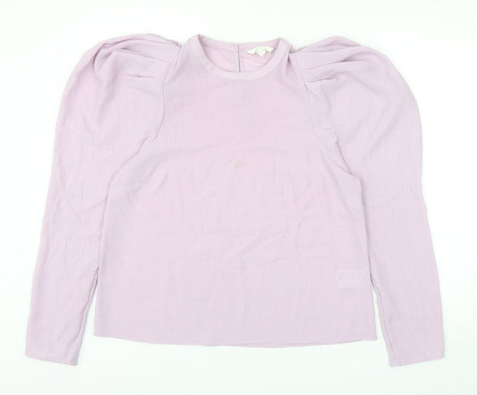 Womens UK Size M H&M Purple Basic Blouse