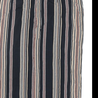 Miss Selfridge Womens Multicoloured Striped Polyester Straight & Pencil Skirt Size 14 Zip