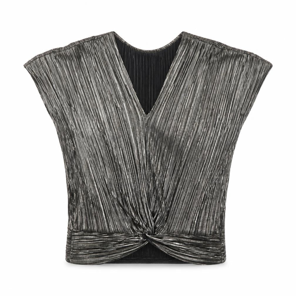 Womens UK Size 6 Preworn Silver Basic Blouse