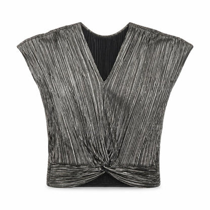 Womens UK Size 6 Preworn Silver Basic Blouse