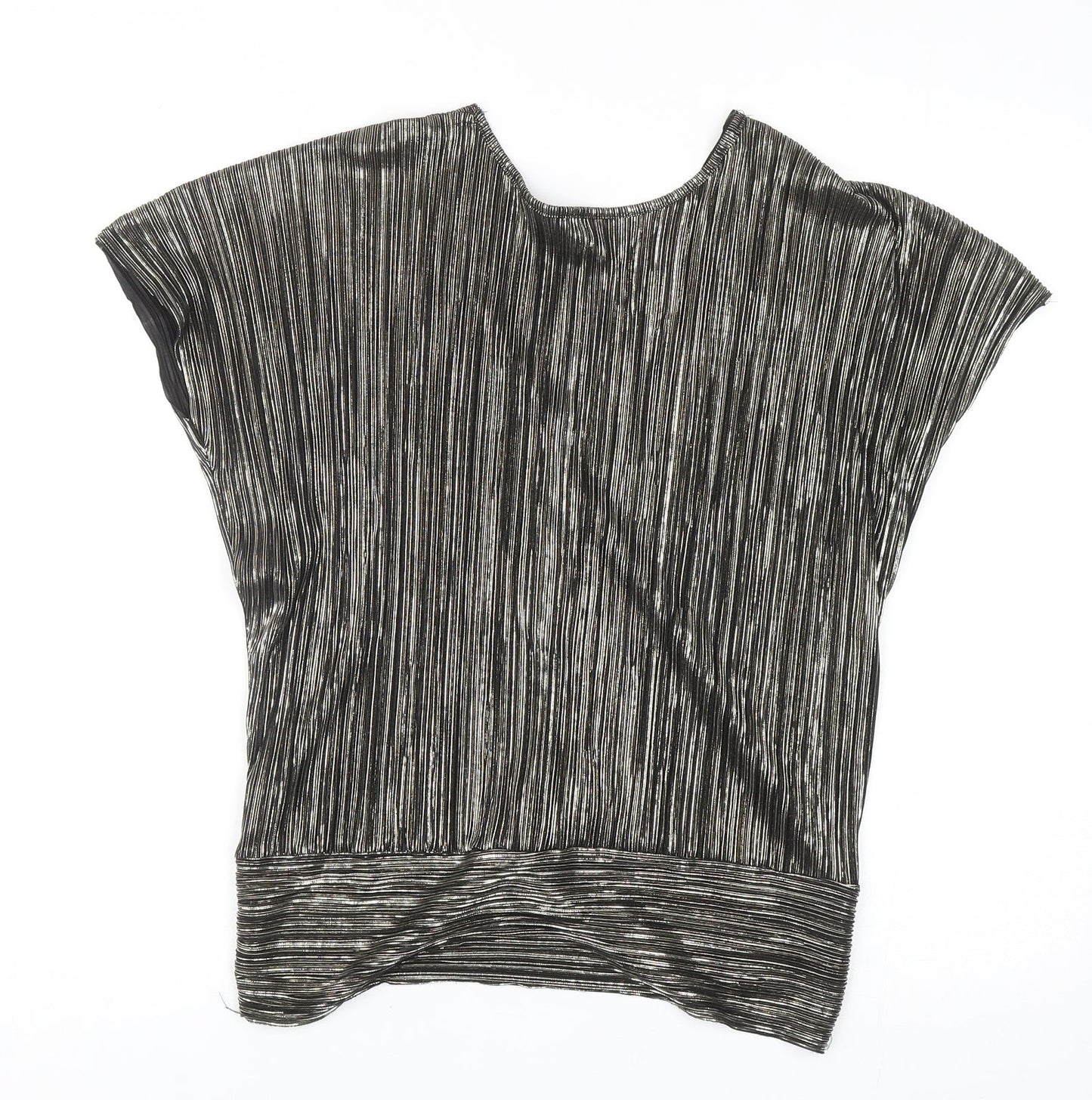 Womens UK Size 6 Preworn Silver Basic Blouse