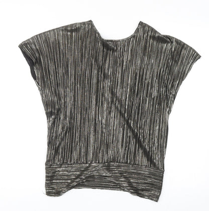 Womens UK Size 6 Preworn Silver Basic Blouse