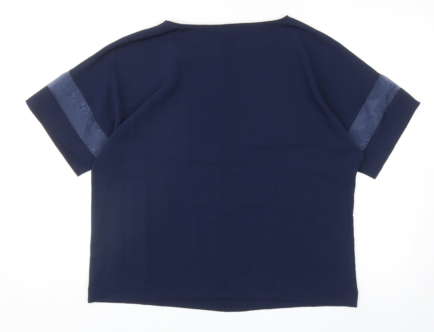 Womens UK Size 12 Marks and Spencer Blue Basic Blouse