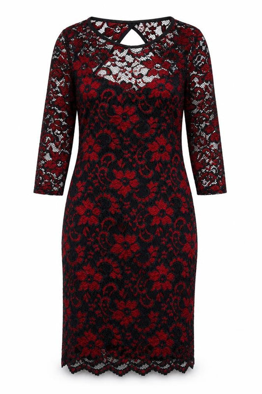 Atmosphere Womens Black Floral Nylon Bodycon Size 10 Boat Neck Pullover