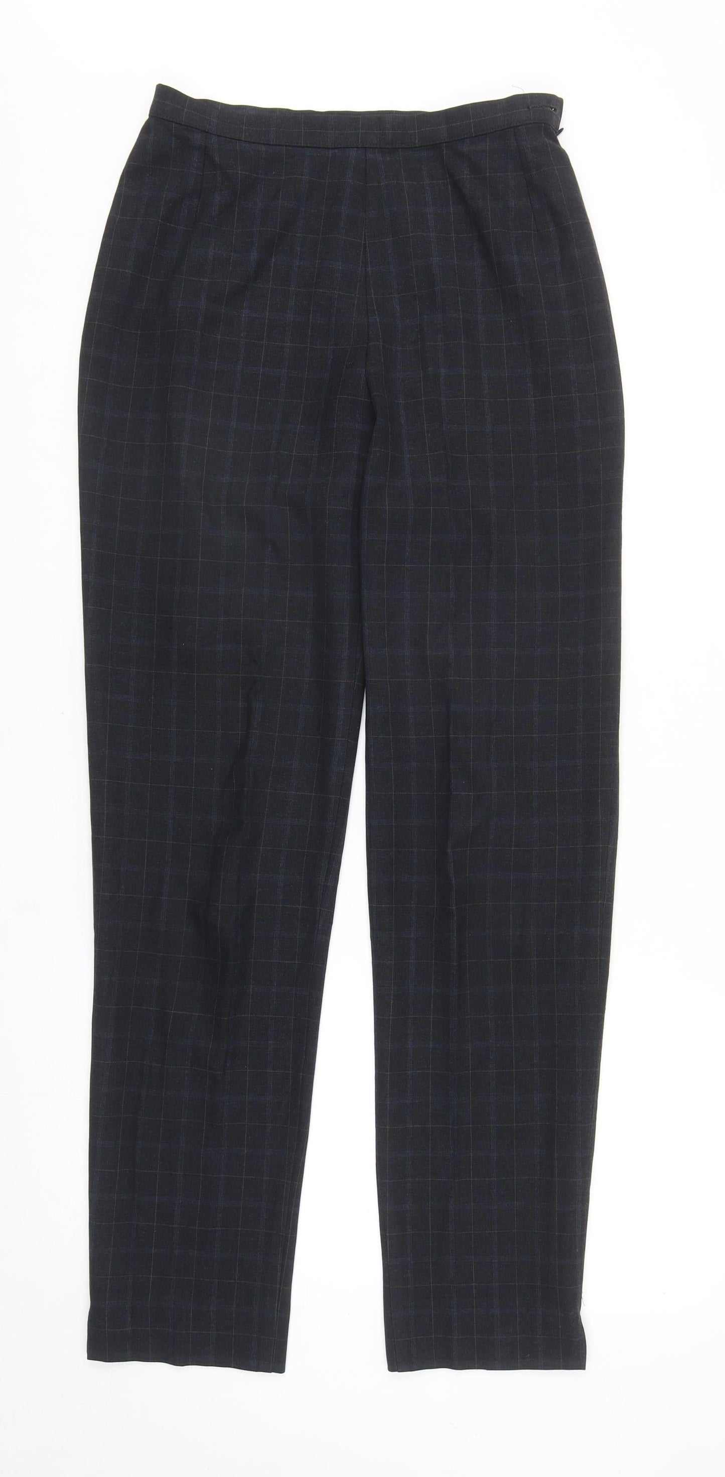 Womens UK Size 10 Marks and Spencer Regular Fit Carrot Blue Trousers