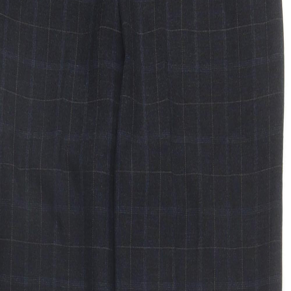 Womens UK Size 10 Marks and Spencer Regular Fit Carrot Blue Trousers