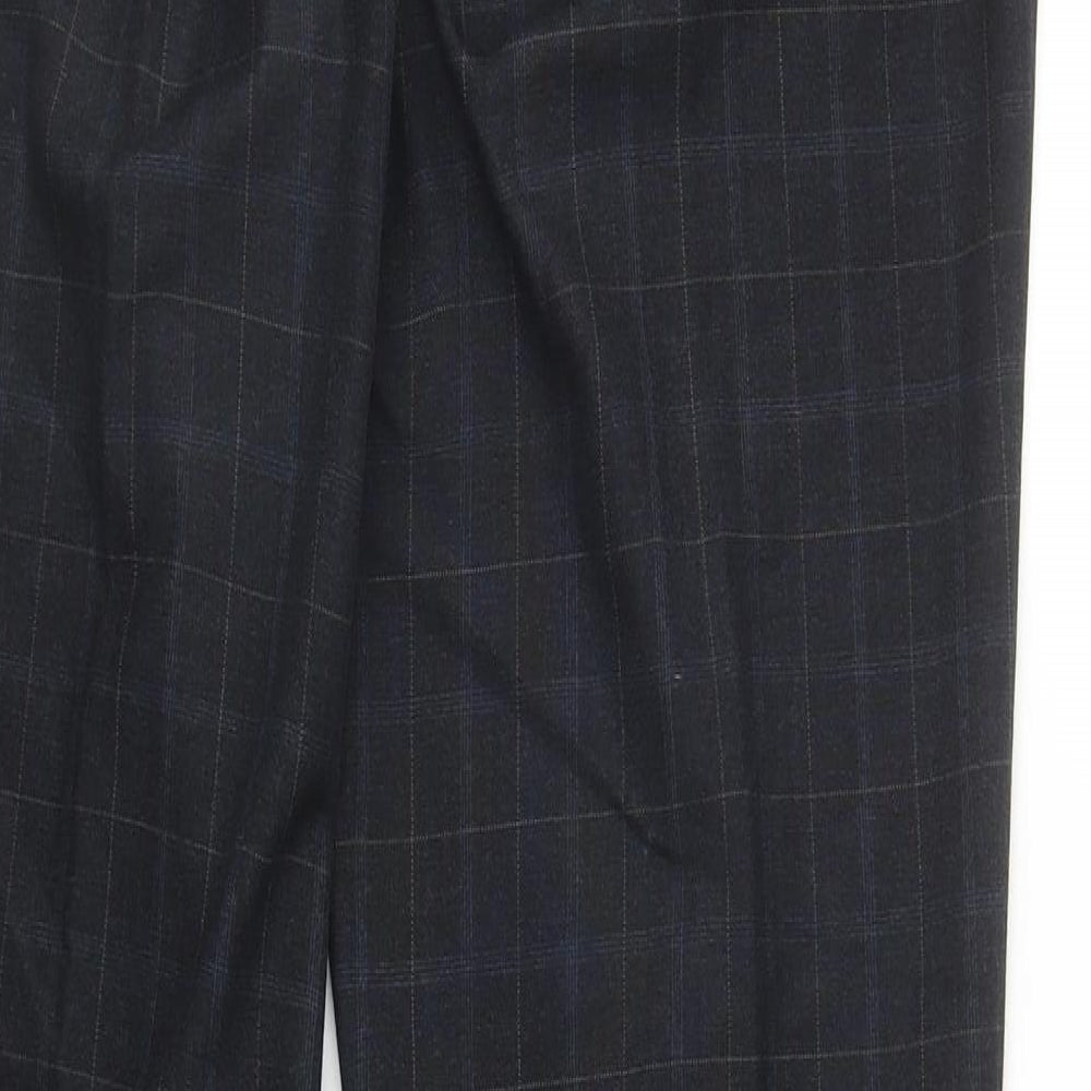 Womens UK Size 10 Marks and Spencer Regular Fit Carrot Blue Trousers