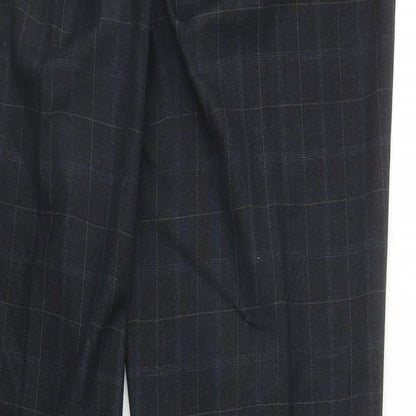Womens UK Size 10 Marks and Spencer Regular Fit Carrot Blue Trousers
