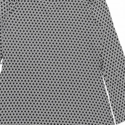 Very Womens Black Geometric Viscose A-Line Size 18 Boat Neck Pullover