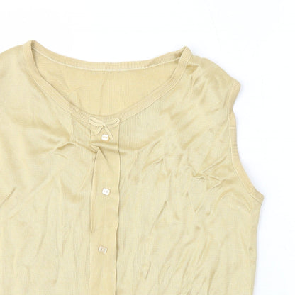 Womens UK Size 12 Preworn Beige Basic Tank