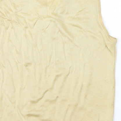 Womens UK Size 12 Preworn Beige Basic Tank