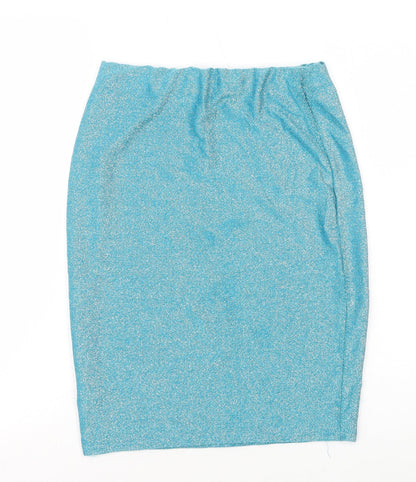 Vestidos Womens Blue Cotton Straight & Pencil Skirt Size L