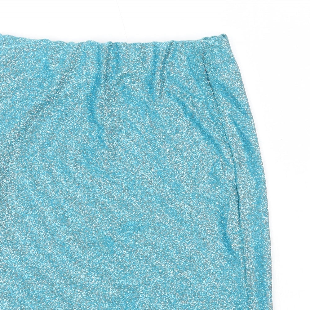 Vestidos Womens Blue Cotton Straight & Pencil Skirt Size L