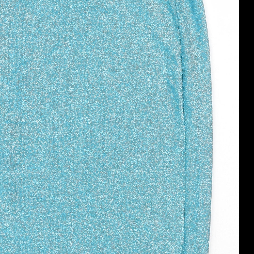 Vestidos Womens Blue Cotton Straight & Pencil Skirt Size L