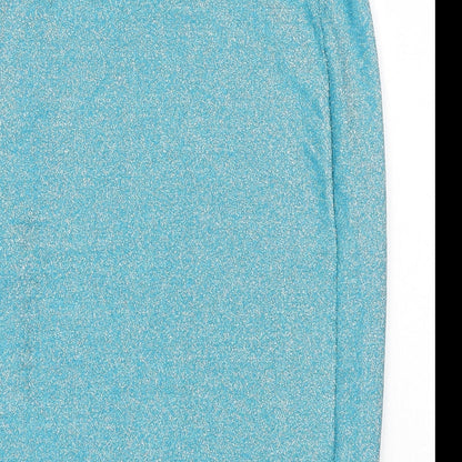 Vestidos Womens Blue Cotton Straight & Pencil Skirt Size L