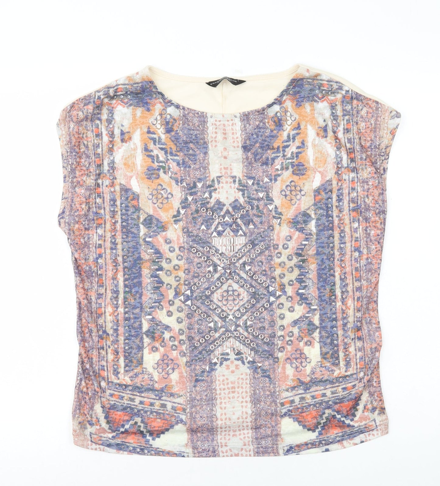 Womens UK Size 12 Dorothy Perkins Multicoloured Basic T-Shirt