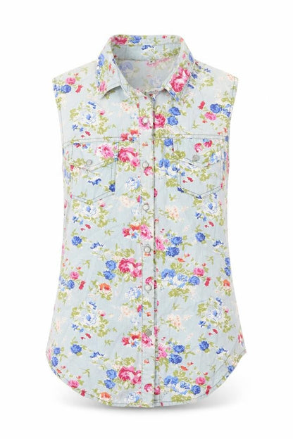 Womens UK Size S Preworn Multicoloured Basic Button-Up