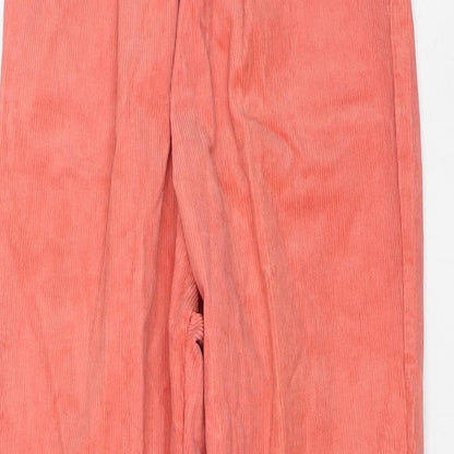 Womens UK Size 14 Preworn Regular Fit  Pink Trousers