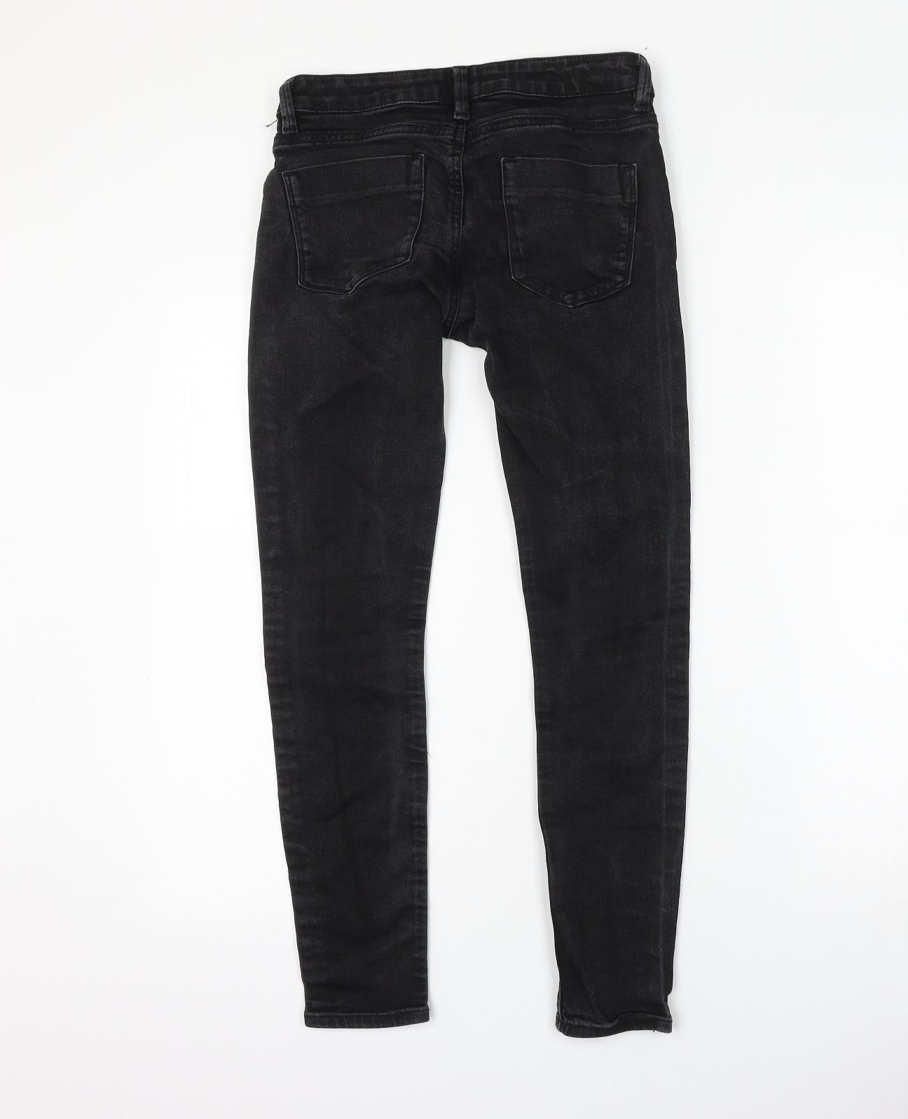 ASOS Womens Black Cotton Skinny Jeans Size 25 in L30 in Regular Zip