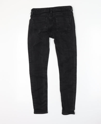 ASOS Womens Black Cotton Skinny Jeans Size 25 in L30 in Regular Zip