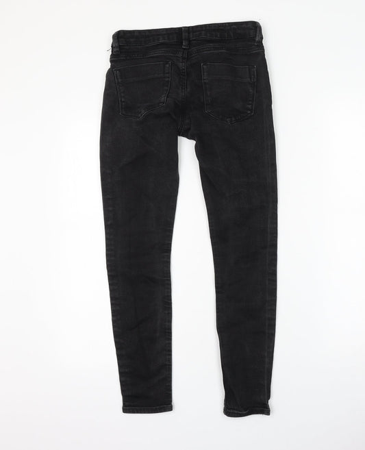 ASOS Womens Black Cotton Skinny Jeans Size 25 in L30 in Regular Zip