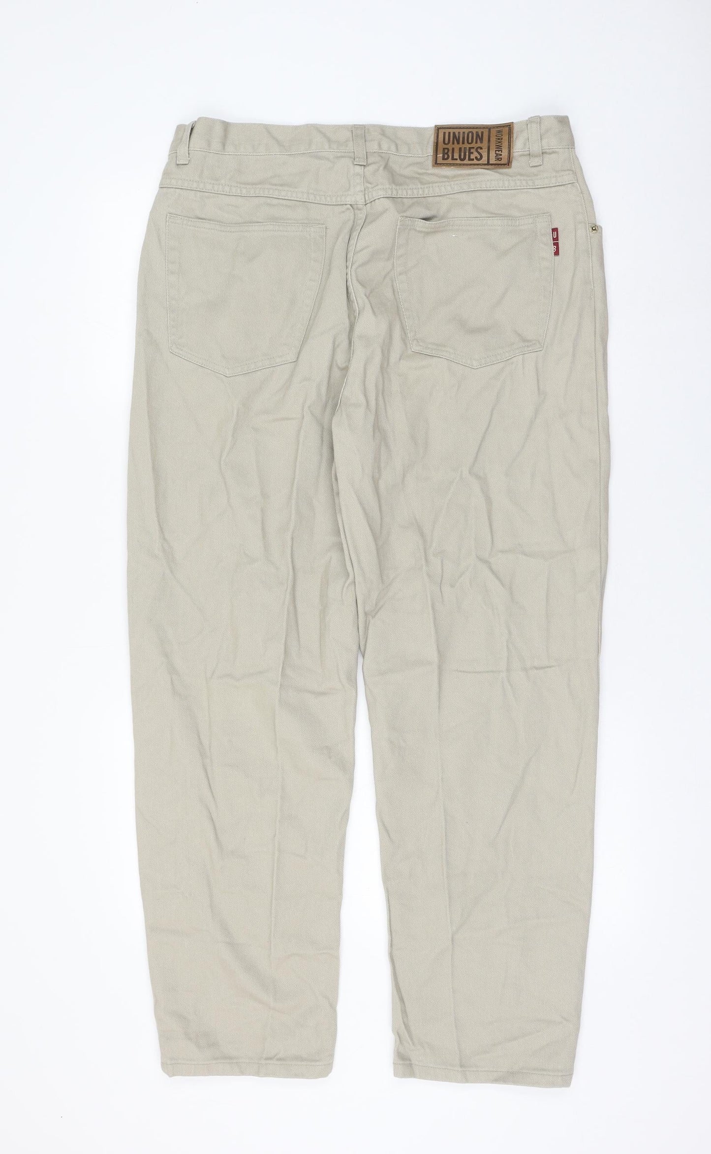 Mackays Womens Beige Cotton Mom Jeans Size 36 in L29 in Regular Zip