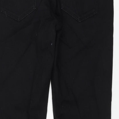 NEXT Womens Black Cotton Straight Jeans Size 32 in L29 in Regular Zip