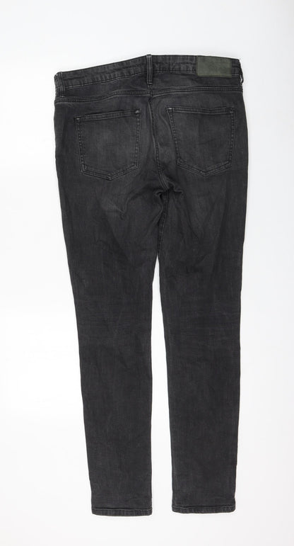 Waven Womens Grey Cotton Skinny Jeans Size 34 in L30 in Regular Zip