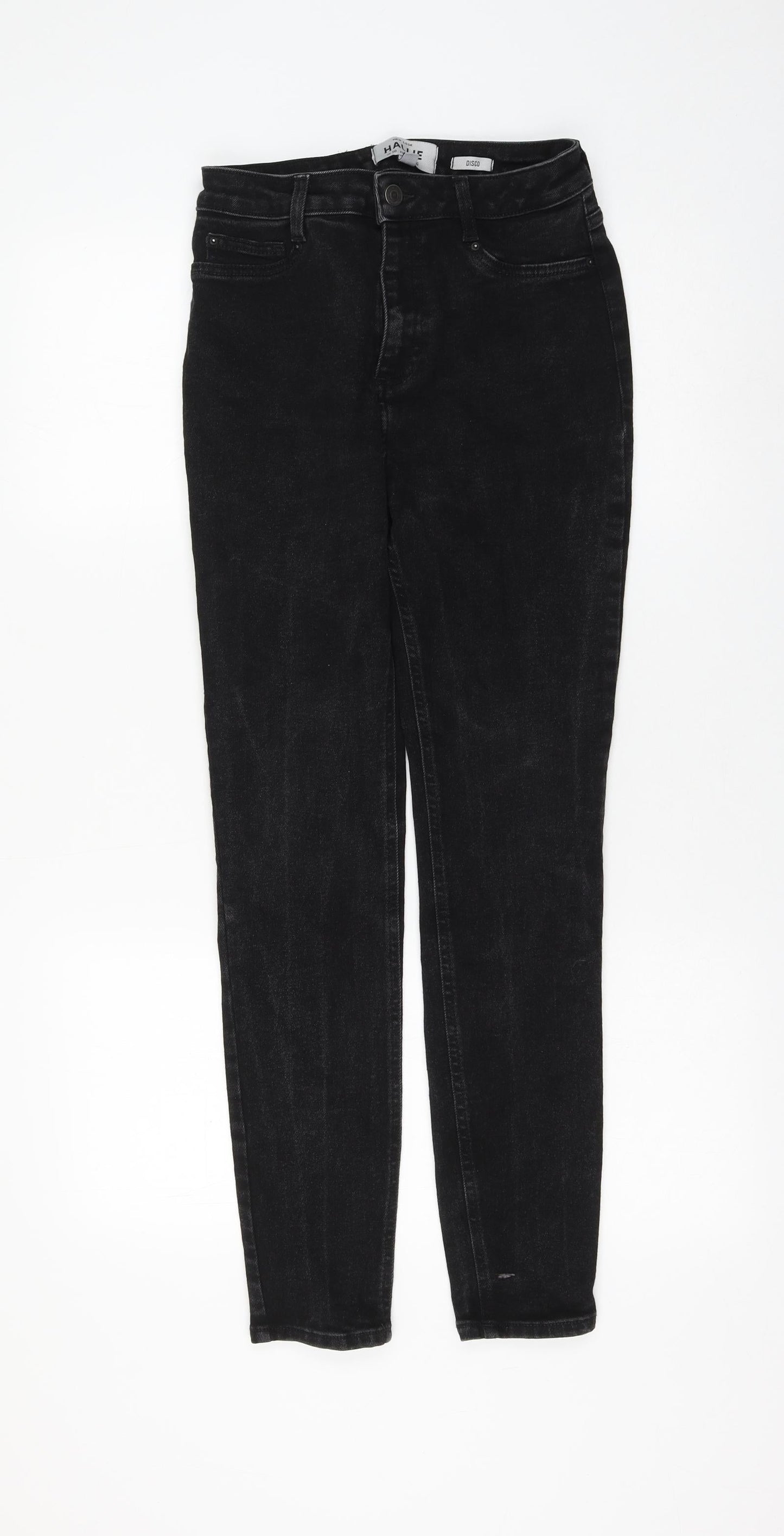 newloo Womens Black Cotton Skinny Jeans Size 10 L27 in Regular Zip