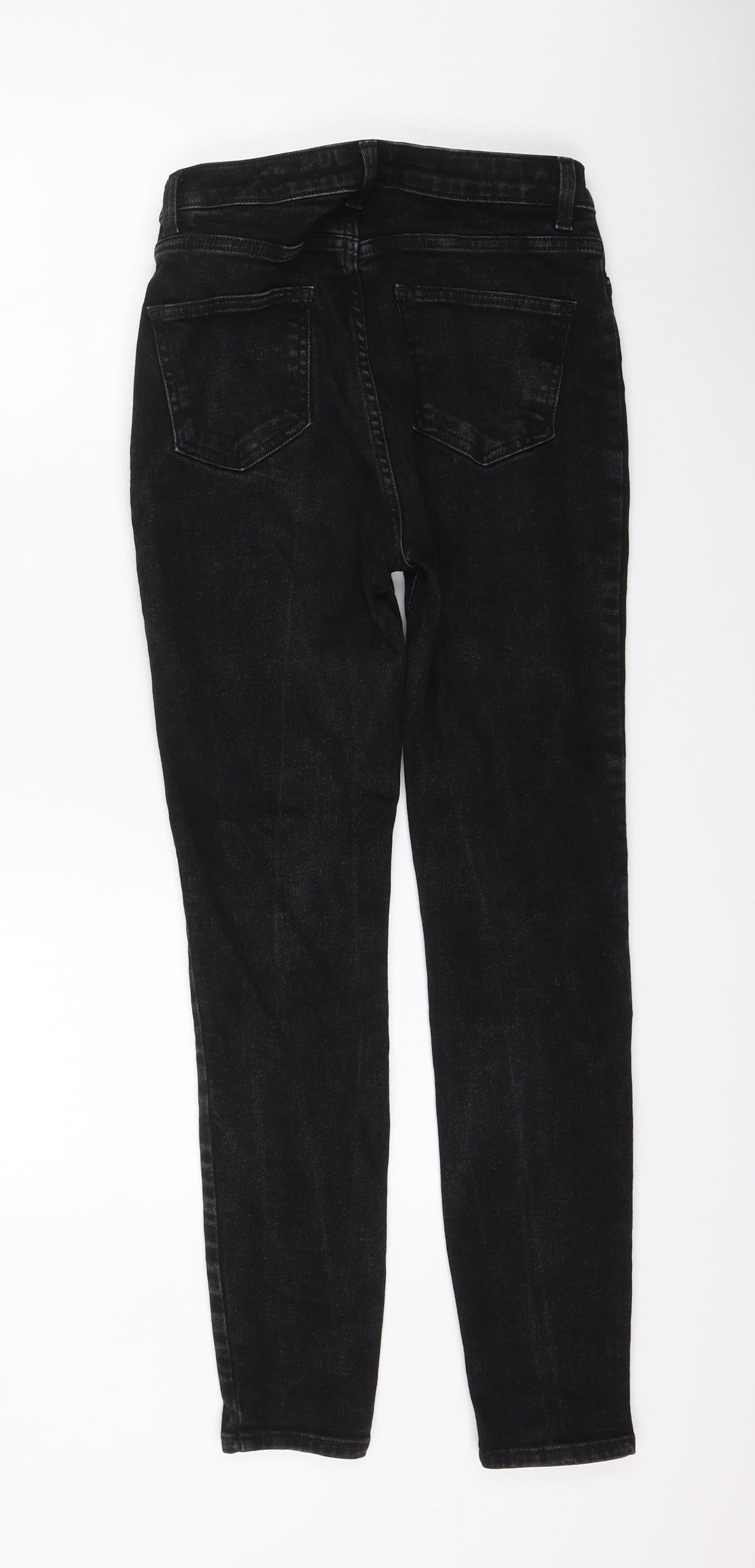 newloo Womens Black Cotton Skinny Jeans Size 10 L27 in Regular Zip