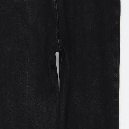 newloo Womens Black Cotton Skinny Jeans Size 10 L27 in Regular Zip