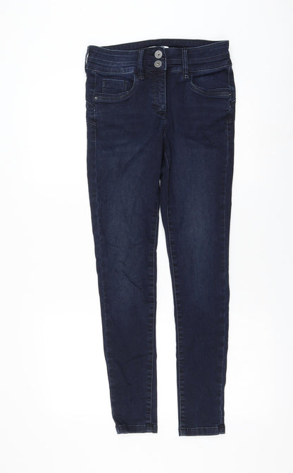Womens UK Size 10 Preworn Regular Fit Skinny Blue Jeans