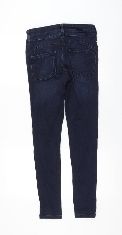 Womens UK Size 10 Preworn Regular Fit Skinny Blue Jeans