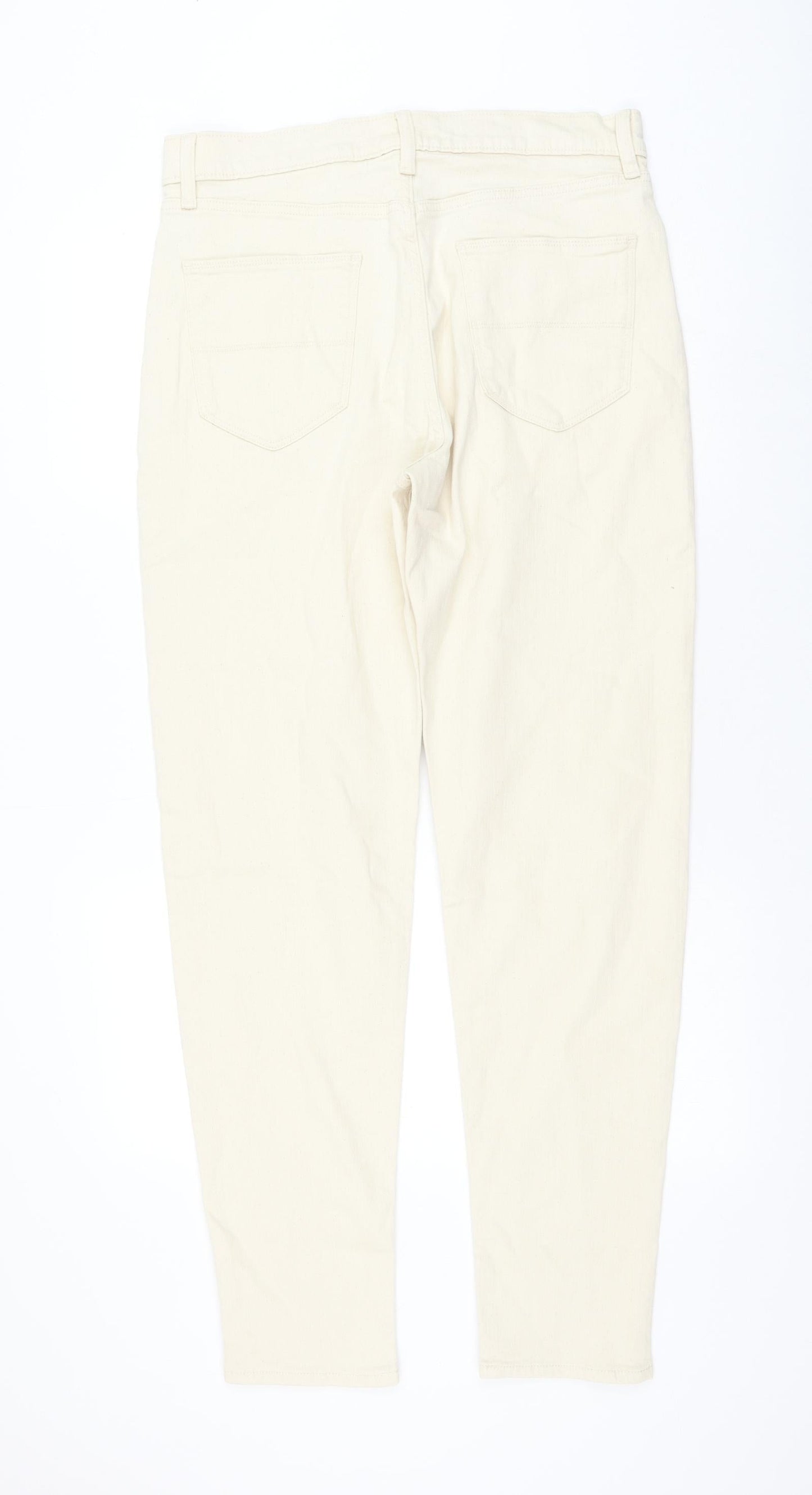 Womens UK Size 32 in Marks and Spencer Regular Fit Straight Ivory Jeans