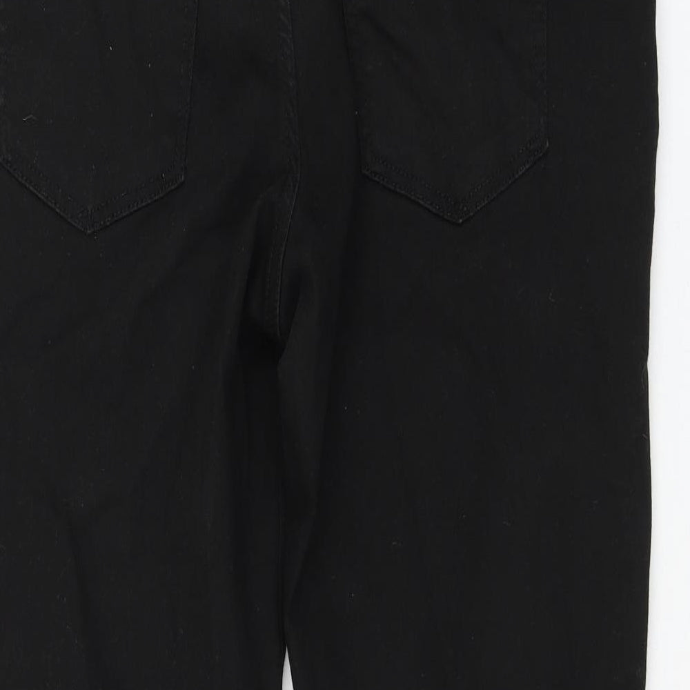 River Island Womens Black Cotton Straight Jeans Size 32 in L28 in Regular Zip