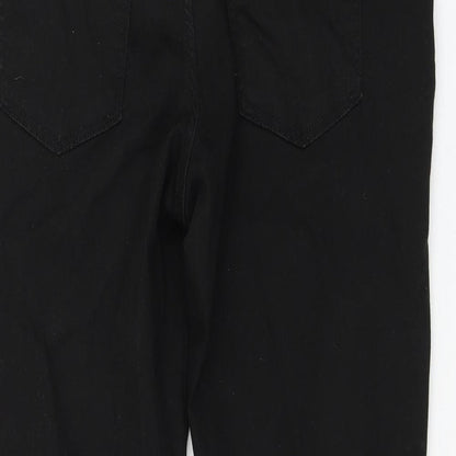 River Island Womens Black Cotton Straight Jeans Size 32 in L28 in Regular Zip