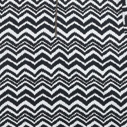 Definitions Womens Black Geometric Polyester Basic T-Shirt Size 16 Scoop Neck