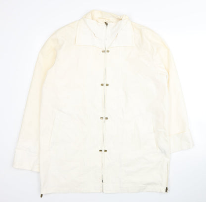 Womens UK Size M Astraka Ivory Pea Coat