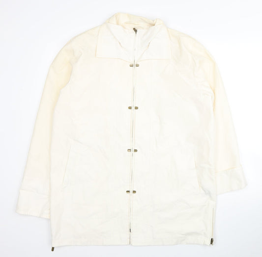 Womens UK Size M Astraka Ivory Pea Coat