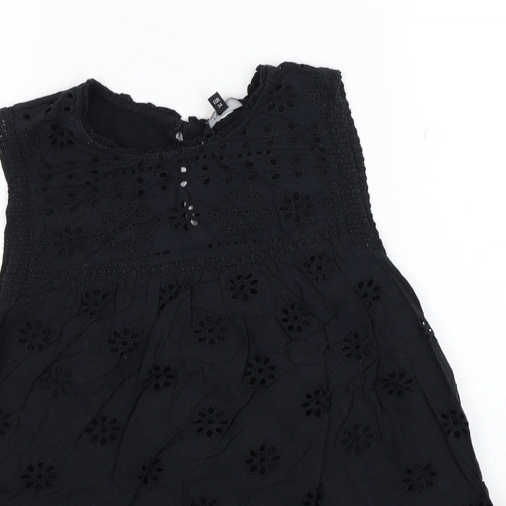 Womens UK Size 6 NEXT Black Basic Tank