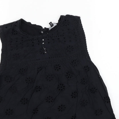 Womens UK Size 6 NEXT Black Basic Tank