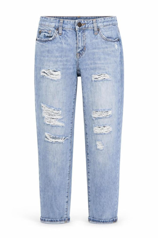 Womens UK Size 4 Gap Regular Fit Boyfriend Blue Jeans