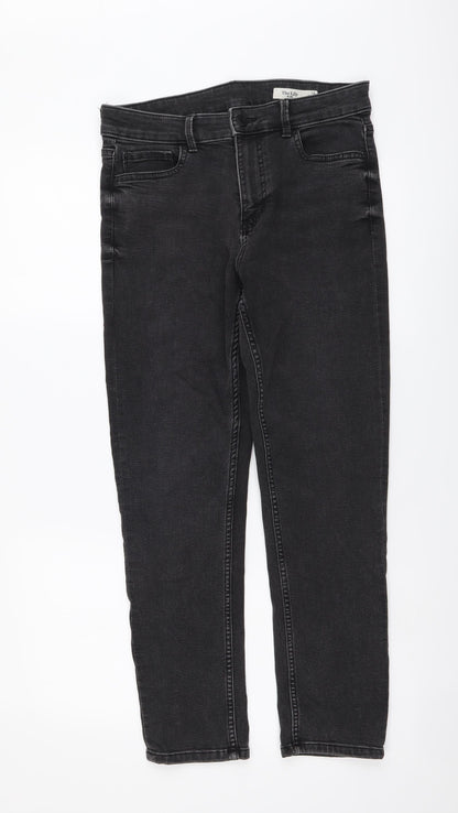 Womens UK Size 10 Marks and Spencer Slim Fit Straight Grey Jeans
