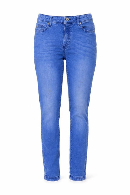 Womens UK Size 8 Cherokee Regular Fit Skinny Blue Jeans