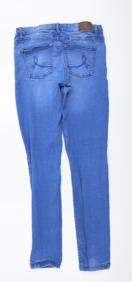 Cherokee Womens Blue Cotton Skinny Jeans Size 8 L29 in Regular Button