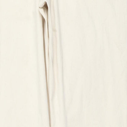 Marks and Spencer Mens Beige Cotton Tapered Jeans Size 32 in L33 in Regular Button