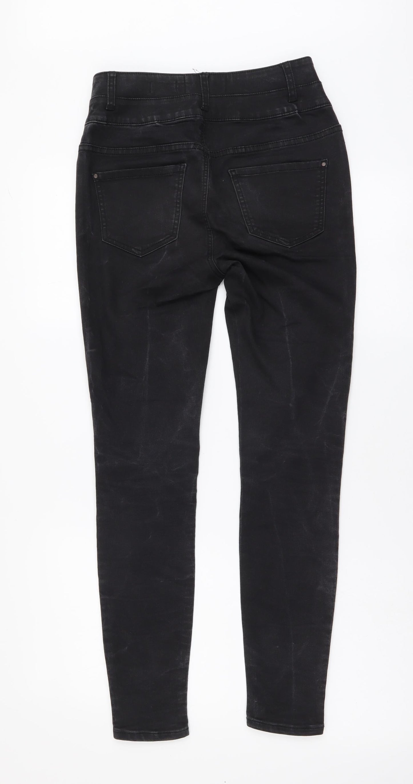 New Look Womens Grey Cotton Skinny Jeans Size 8 L27 in Regular Button