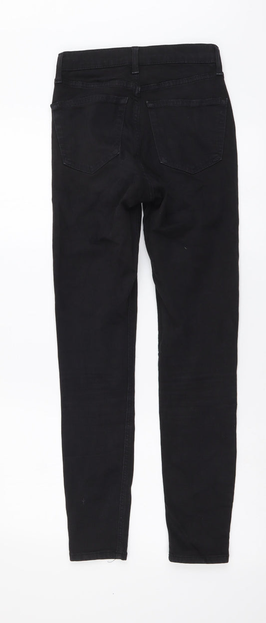 Topshop Womens Grey Cotton Skinny Jeans Size 26 in L32 in Regular Button