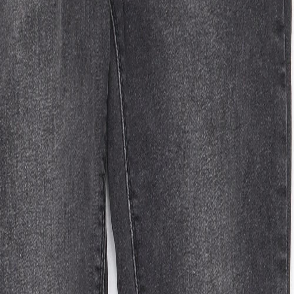 Denim & Co. Womens Grey Cotton Skinny Jeans Size 8 L31 in Regular Button